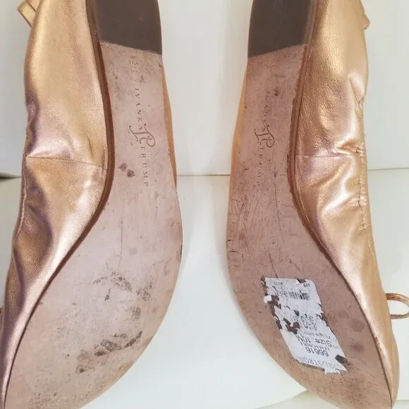 Ladies Rose Gold Ballet Flats - Picture 6 of 7